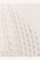 Sacai Women's Asymmetrical Cotton Blend Sweater White, view 3
