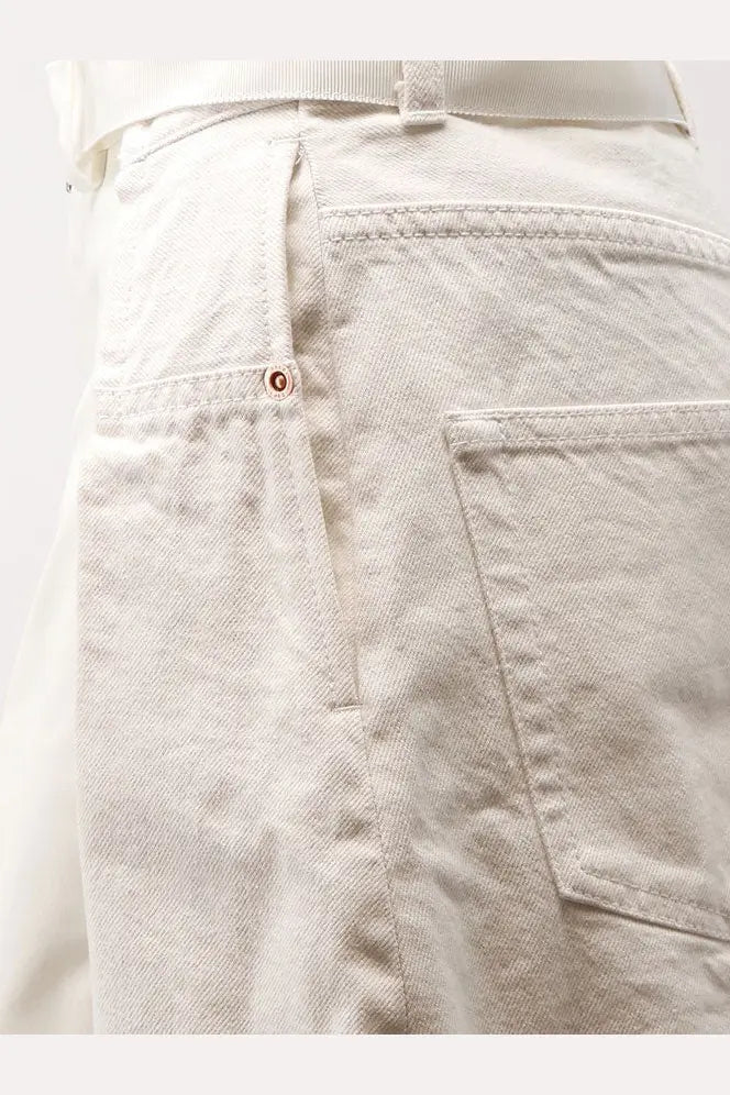 Sacai Women's Double Fabric Shorts White, view 3