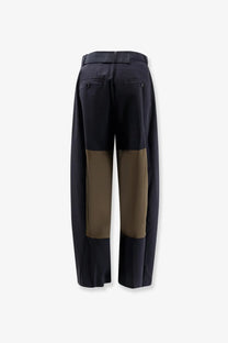 Sacai Women's Wool Blend Trousers Blue