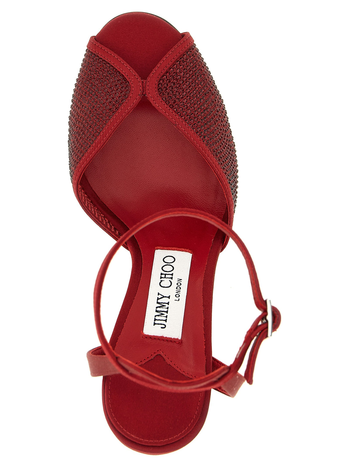 Jimmy Choo Sacora Sandals Red, view 4