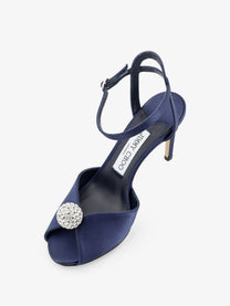 Jimmy Choo Women's Sacora Satin Sandals Blue