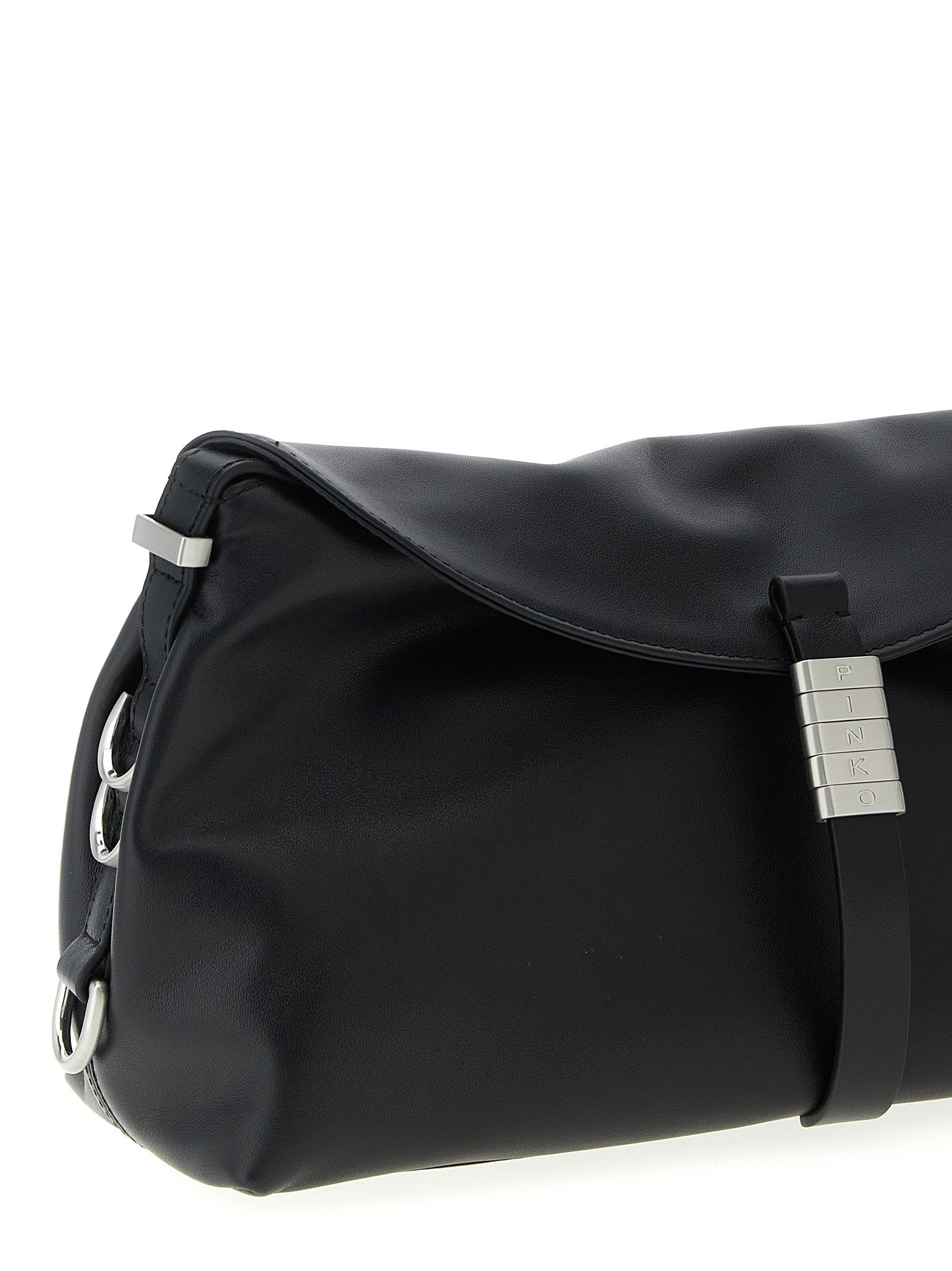 Pinko Saddle Baguette Shoulder Bag Black