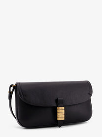 Pinko Women's Saddle Flat Leather Crossbody Bag Black