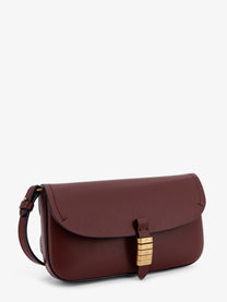 Pinko Women's Saddle Flat Leather Crossbody Bag Red, view 3