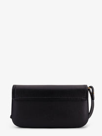 Pinko Women's Saddle Flat Leather Crossbody Bag Black