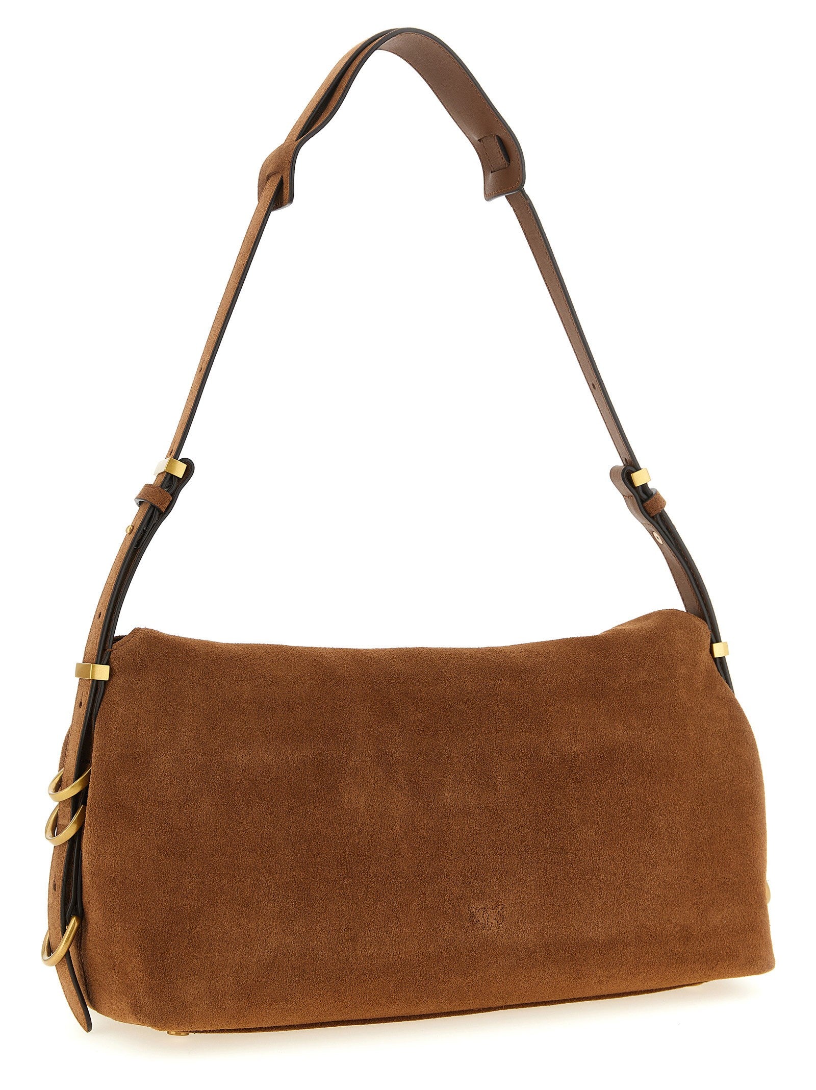 Pinko Saddle Horizontal Shoulder Bag Brown