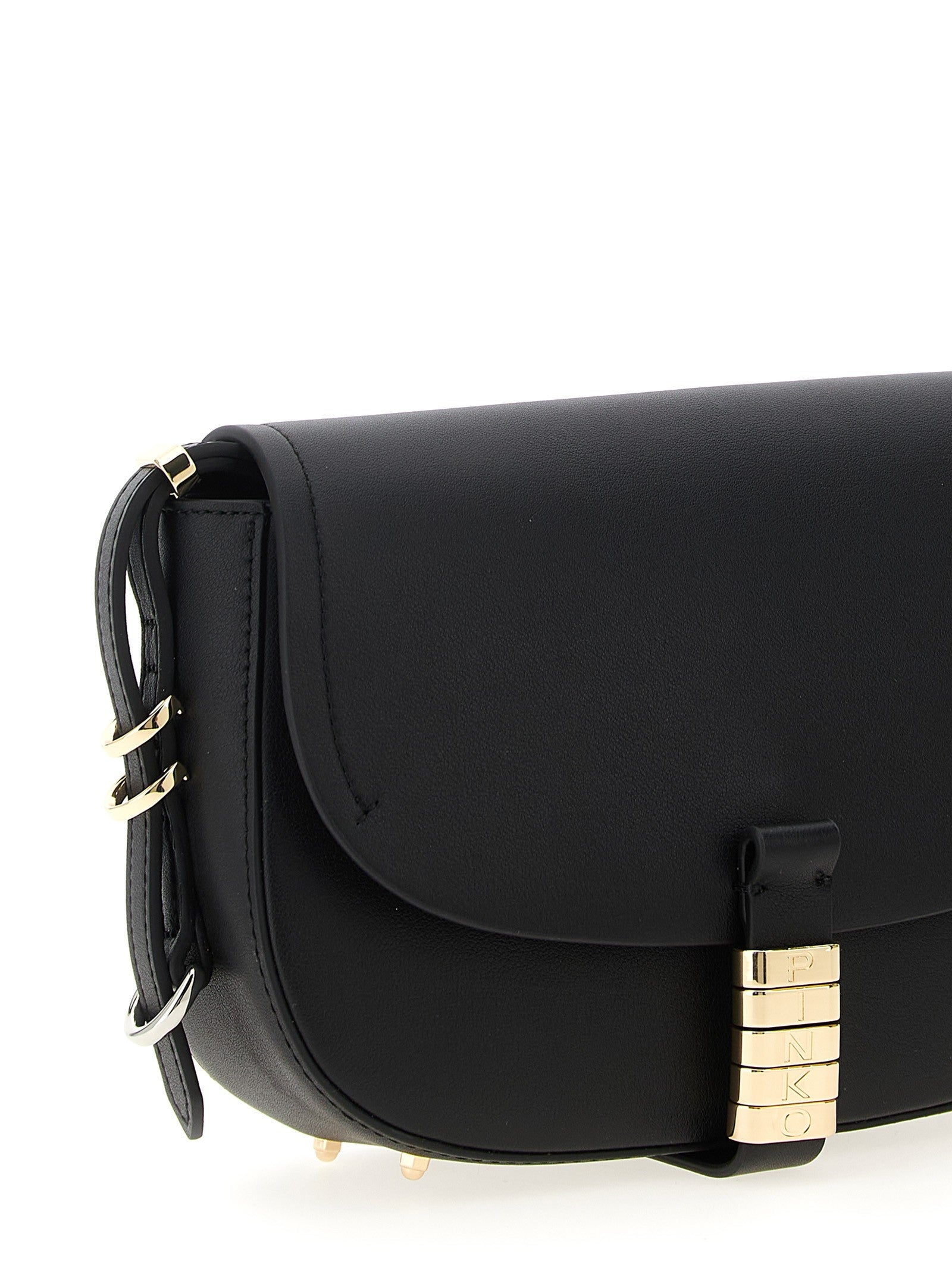 Pinko Saddle Mini Crossbody Bag Black