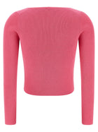 Versace Safety Pin Cardigan Pink, view 2