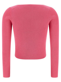 Versace Safety Pin Cardigan Pink