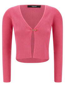 Versace Safety Pin Cardigan Pink