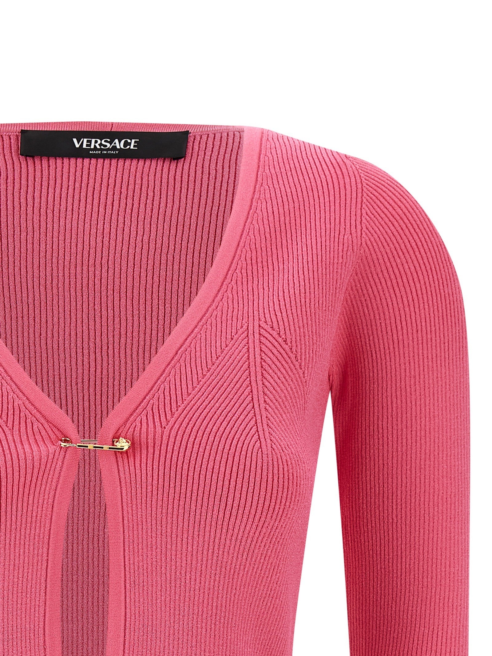 Versace Safety Pin Cardigan Pink