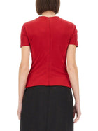 Versace Women's Safety Pin Curled Top Red, view 3