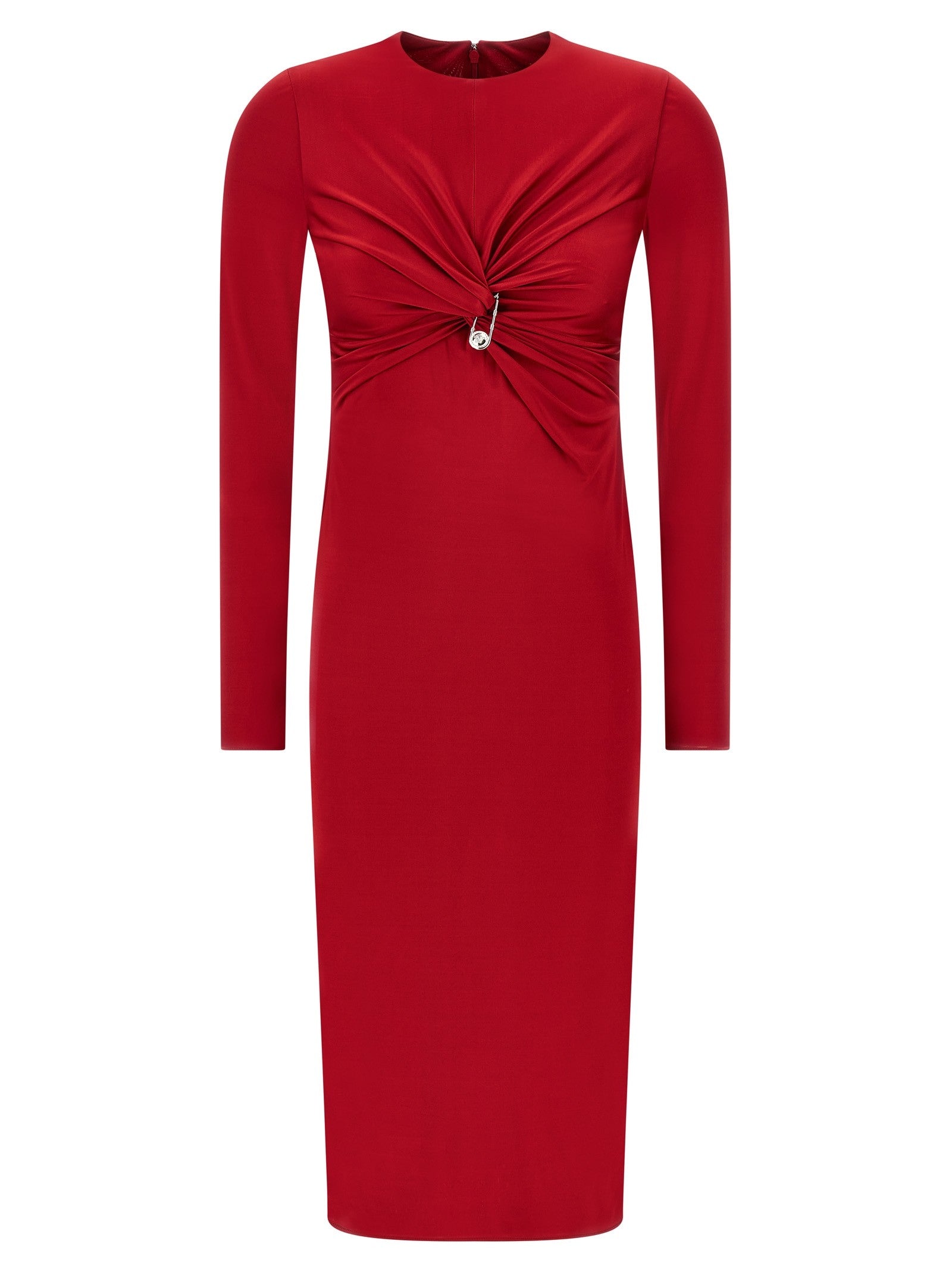 Versace Safety Pin Dress Red