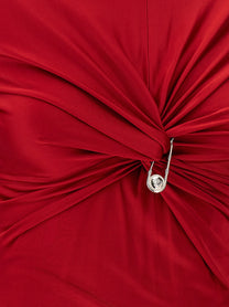 Versace Safety Pin Dress Red