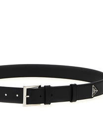 PRADA Saffiano Leather Belt Black