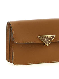 PRADA Saffiano Mini Crossbody Bag Beige