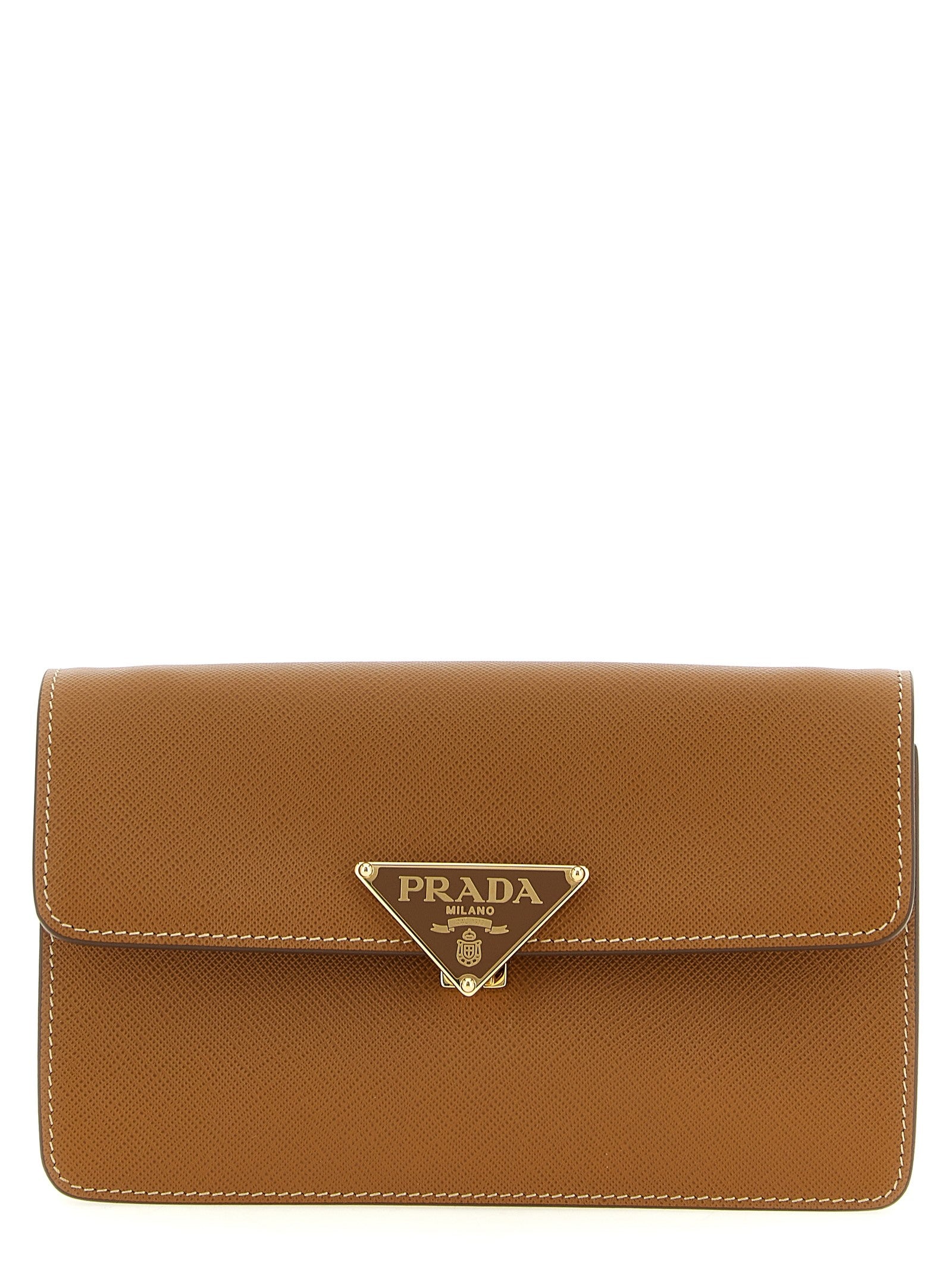 PRADA Saffiano Mini Crossbody Bag Beige