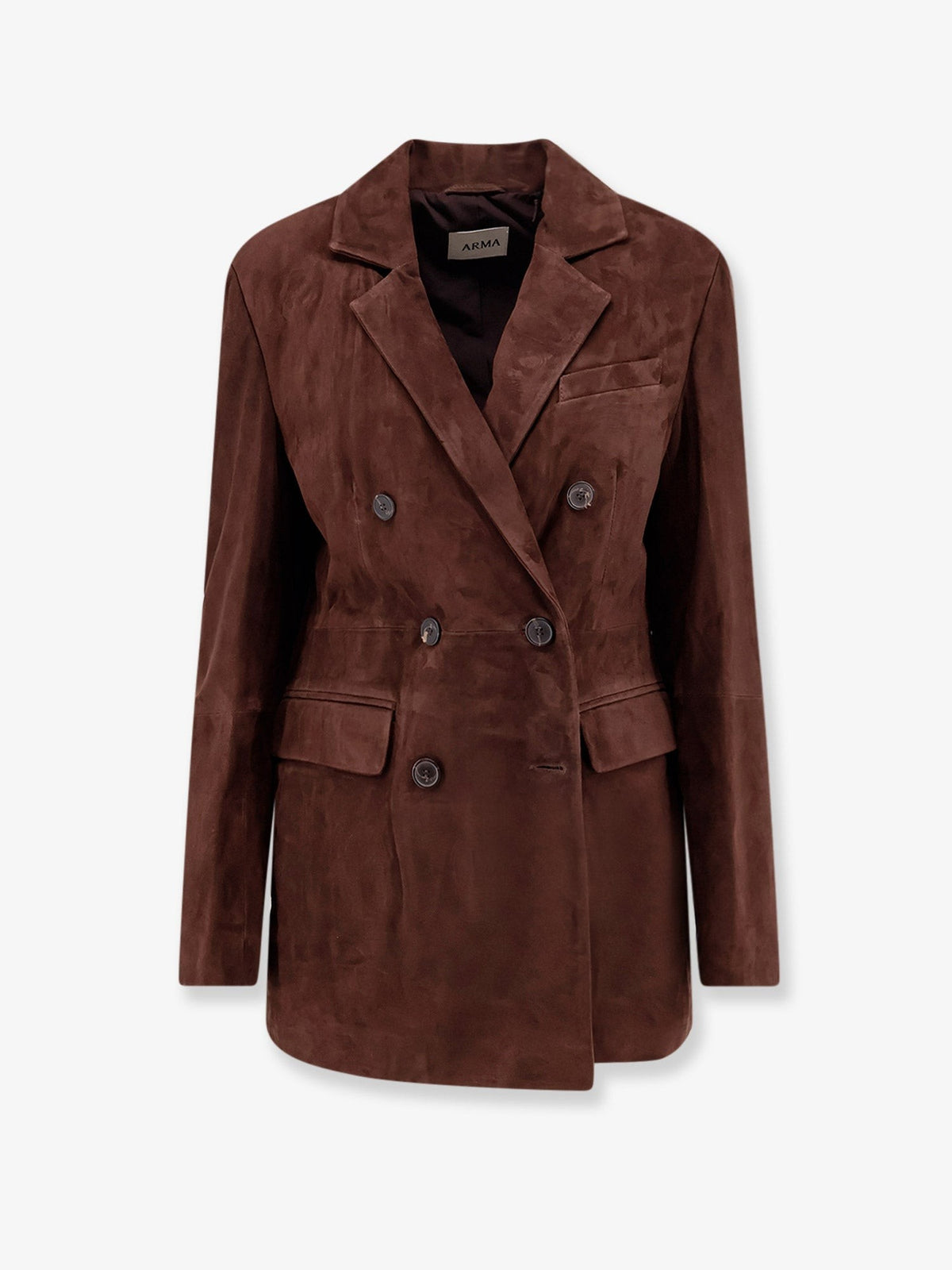 ARMA Women's Safia Suede Blazer Brown