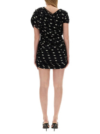 Saint Laurent - Saint Laurent Asymmetrical Gathered Dress - Women’s Clothing