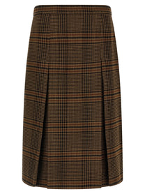 SAINT LAURENT - SAINT LAURENT - Prince of Wales skirt - Women’s Clothing