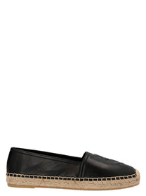 SAINT LAURENT - SAINT LAURENT - Logo leather espadrilles - Women’s Shoes