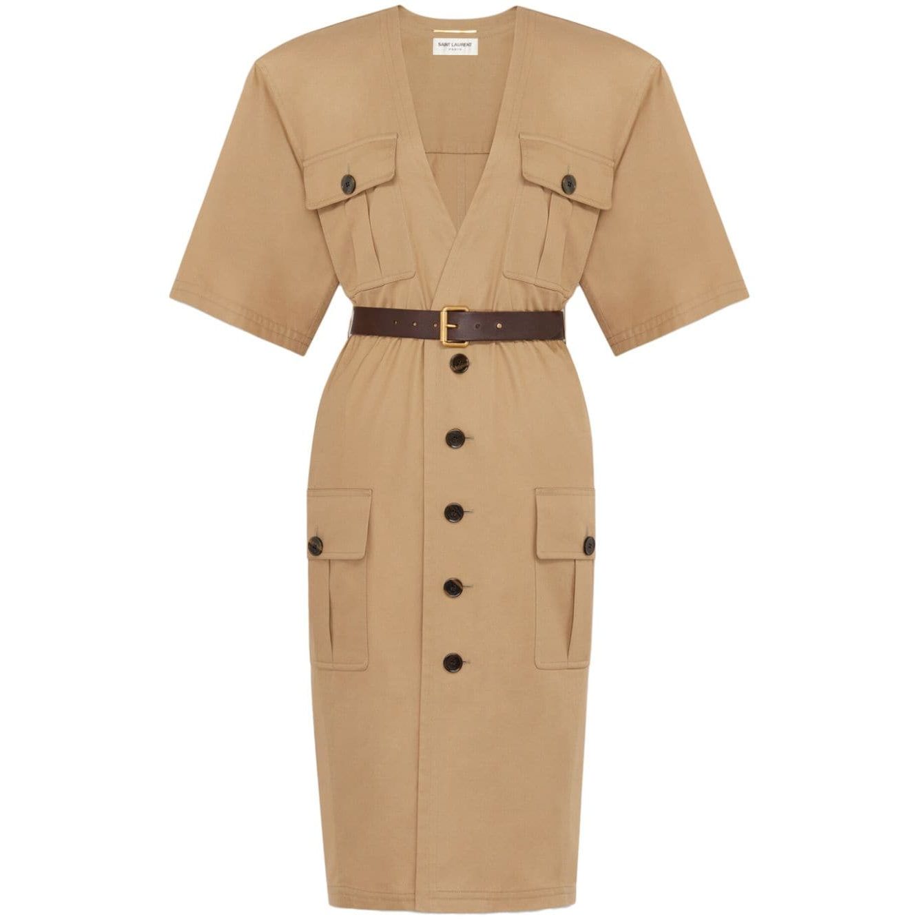 Saint Laurent - Saint Laurent Dresses Beige - Women’s Clothing