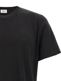 SAINT LAURENT - SAINT LAURENT - ’Cassandre’ embroidery t-shirt - Men’s Tops