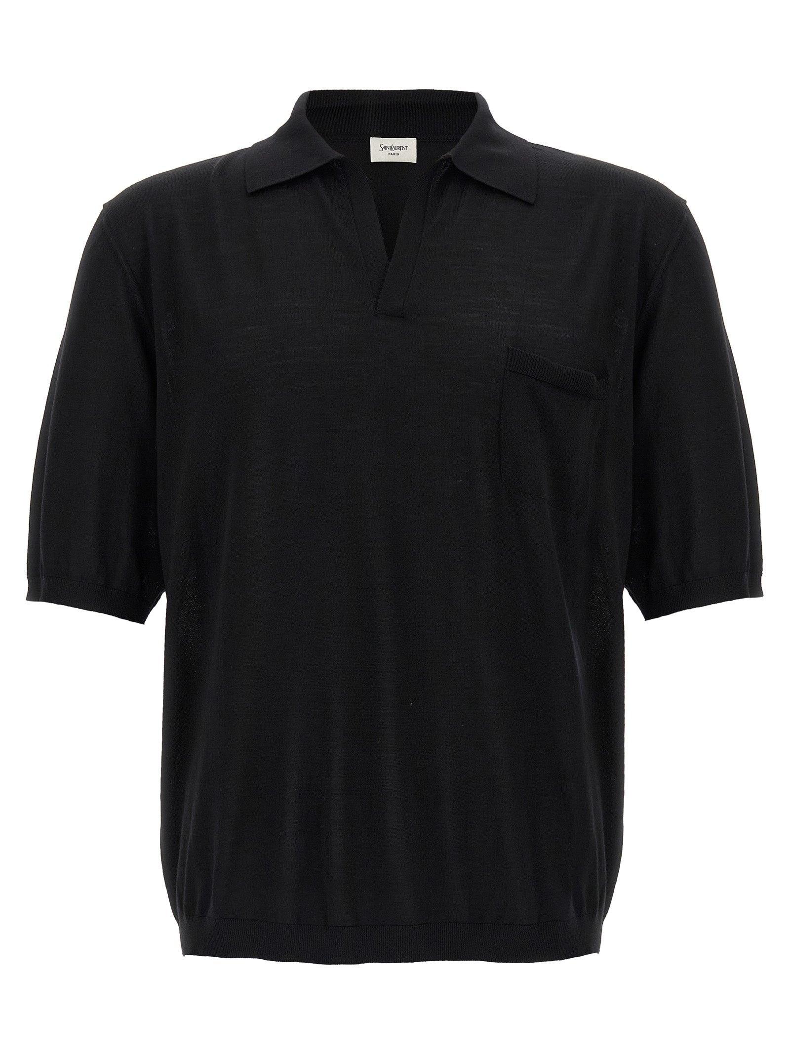 SAINT LAURENT - SAINT LAURENT - Wool polo shirt - Men’s Tops