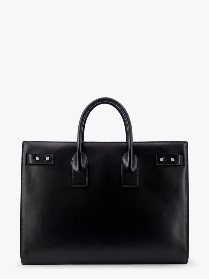 Saint Laurent - Leather Handbag With Frontal Logo Print - Home->Man->Bags->Handbags
