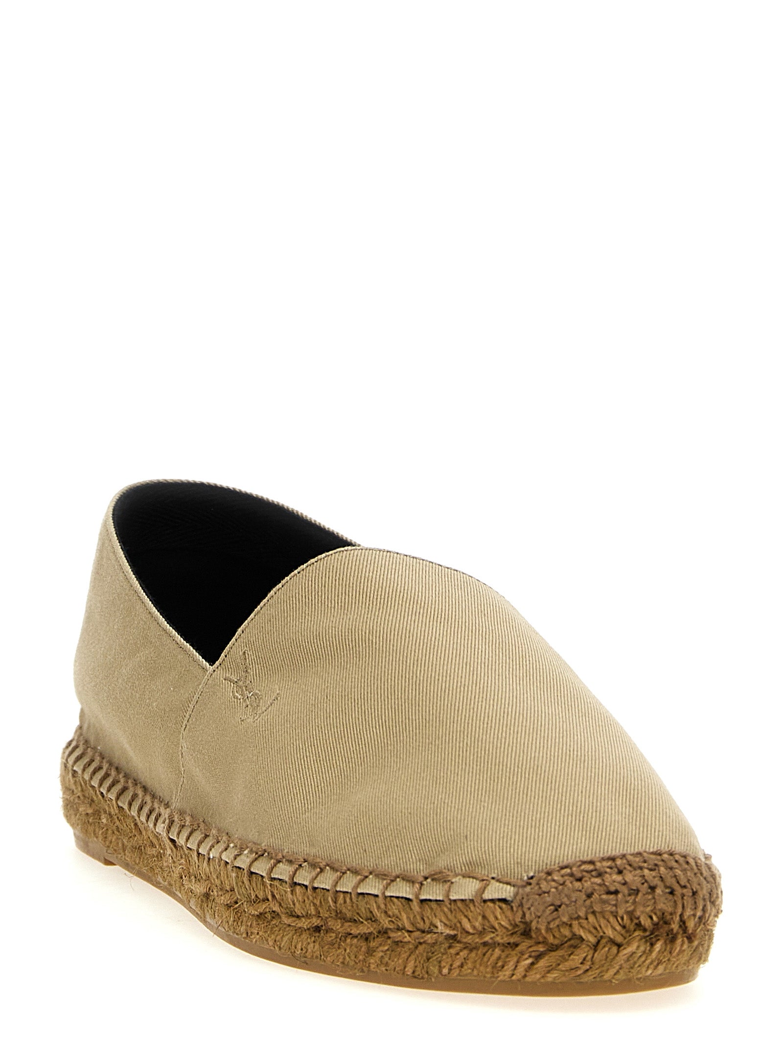 SAINT LAURENT - SAINT LAURENT - Logo embroidery espadrilles - Women’s Shoes