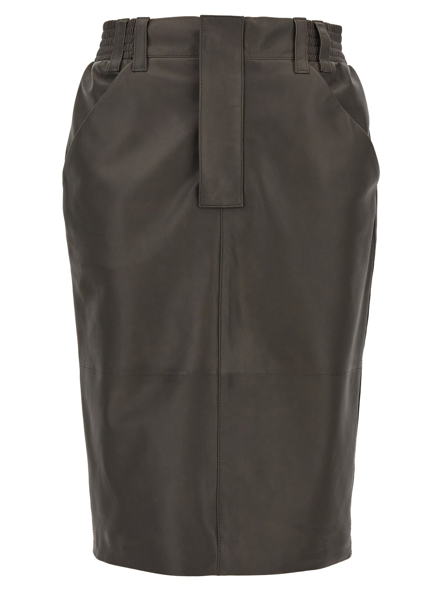 SAINT LAURENT - SAINT LAURENT - Leather skirt - Women’s Bottoms