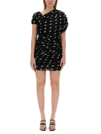 Saint Laurent - Saint Laurent Asymmetrical Gathered Dress - Women’s Clothing