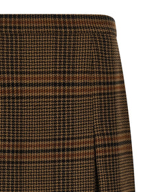 SAINT LAURENT - SAINT LAURENT - Prince of Wales skirt - Women’s Clothing