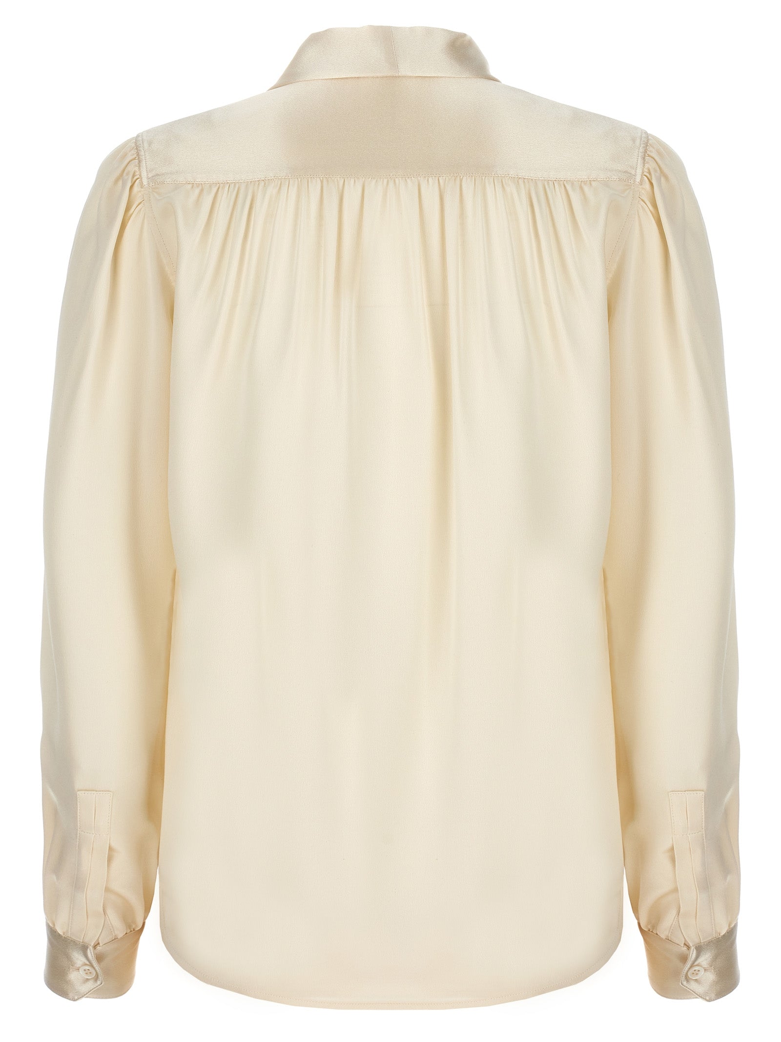 SAINT LAURENT - SAINT LAURENT - Lavalliere silk shirt - Women’s Tops