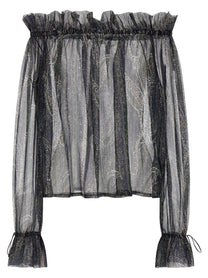 SAINT LAURENT - SAINT LAURENT - Lurex blouse - Women’s Tops