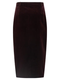 SAINT LAURENT - SAINT LAURENT - Velvet skirt - Women’s Bottoms