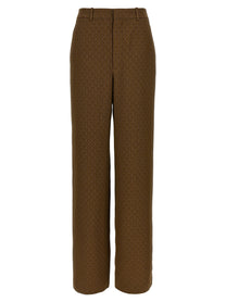 SAINT LAURENT - SAINT LAURENT - ’Medaglioni’ twill pants - Women’s Pants
