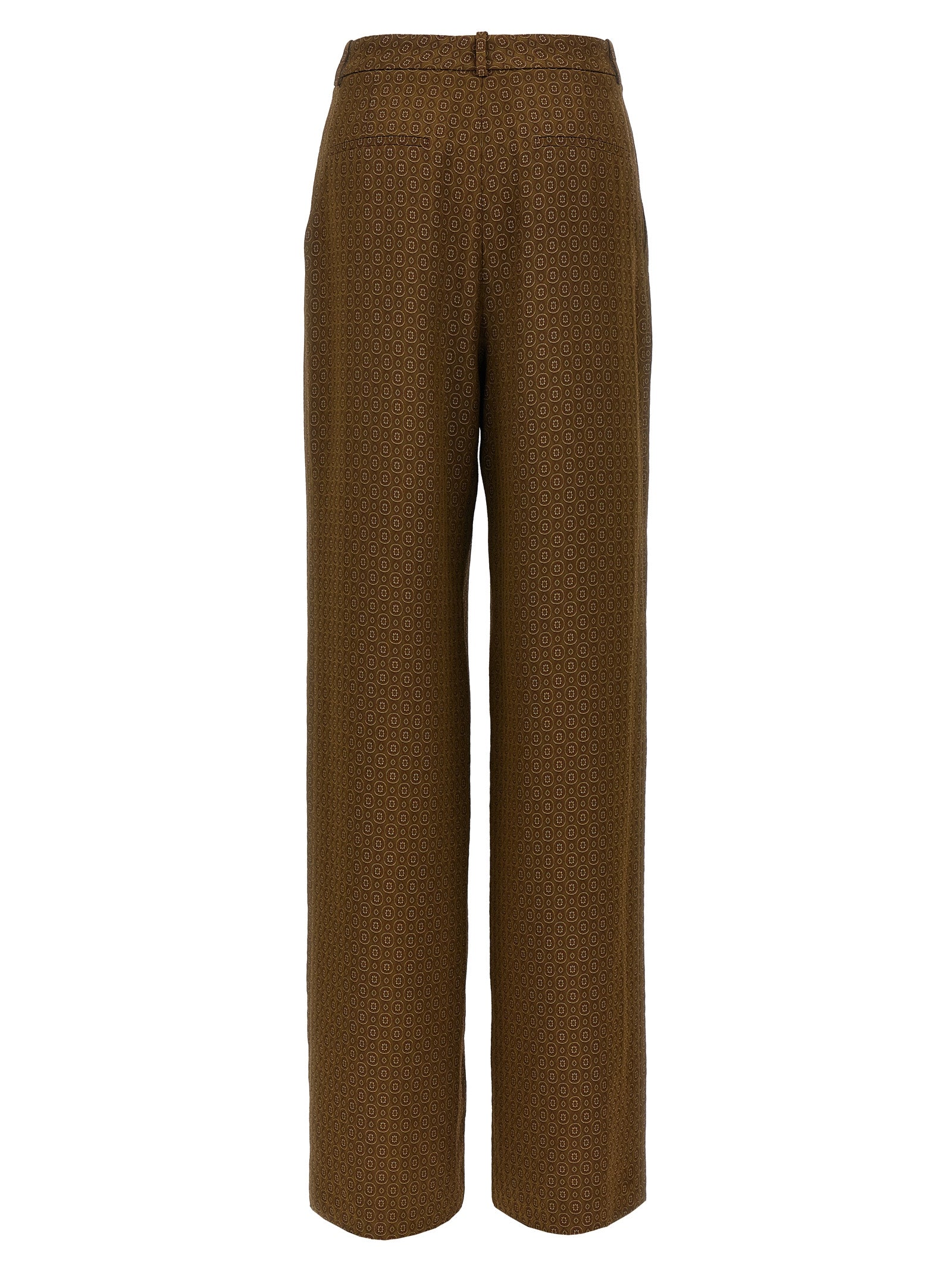 SAINT LAURENT - SAINT LAURENT - ’Medaglioni’ twill pants - Women’s Pants