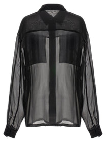 SAINT LAURENT - SAINT LAURENT - Silk muslin shirt - Woman,Clothing,Shirt blouse,