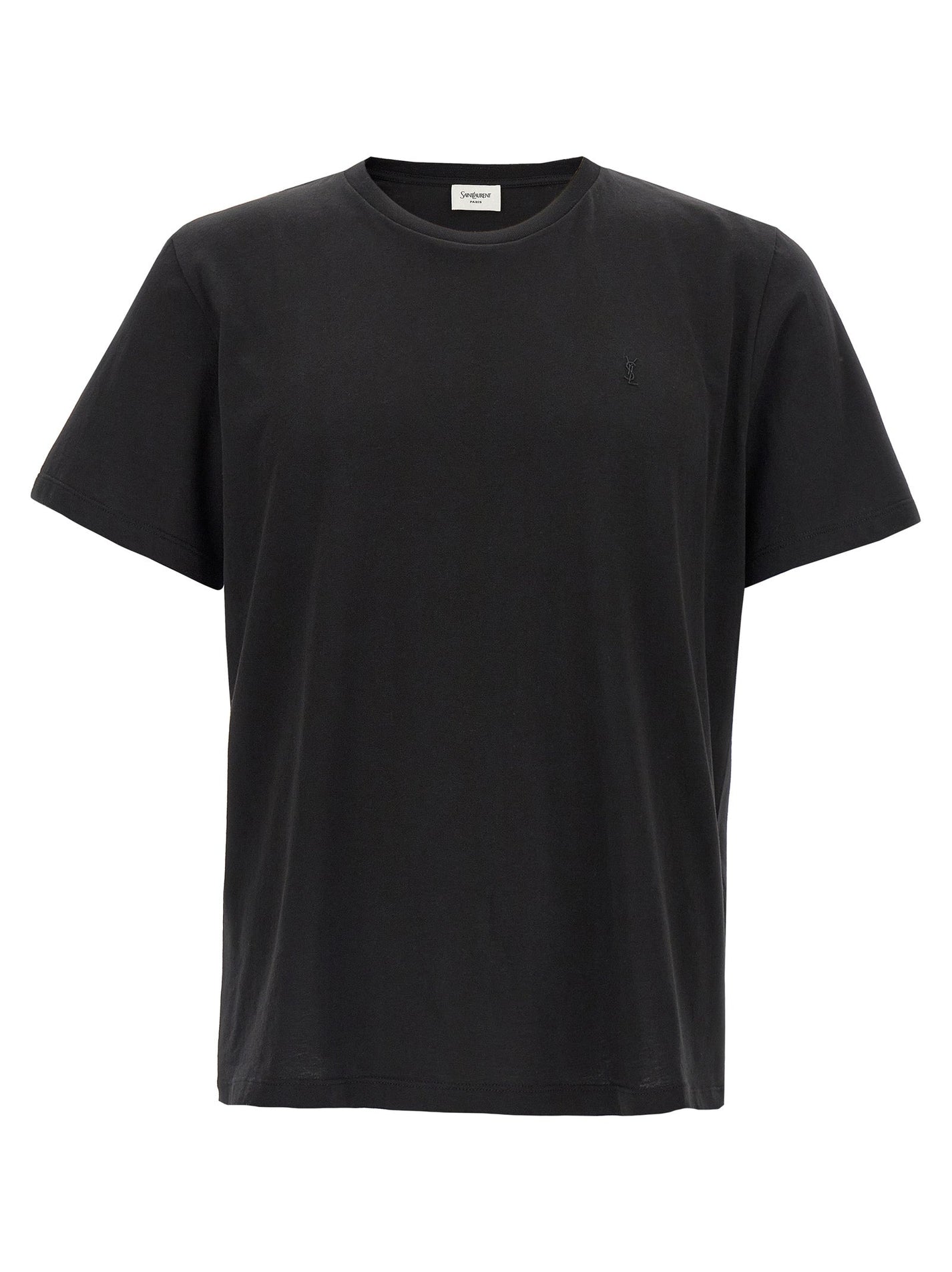 SAINT LAURENT - SAINT LAURENT - ’Cassandre’ embroidery t-shirt - Men’s Tops