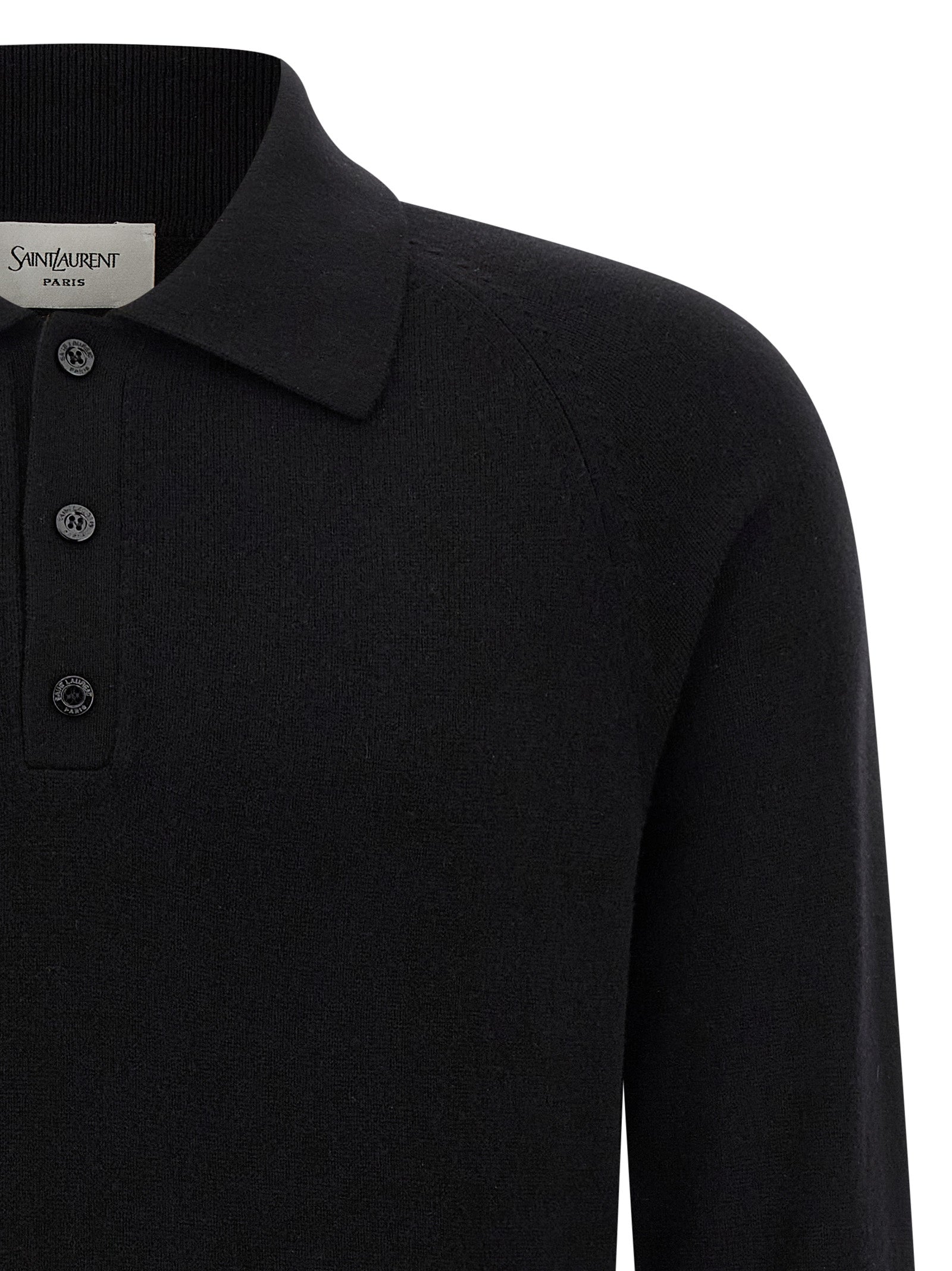 SAINT LAURENT - SAINT LAURENT - Wool polo shirt - Men’s Tops