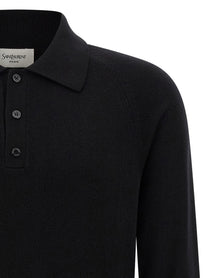 SAINT LAURENT - SAINT LAURENT - Wool polo shirt - Men’s Tops