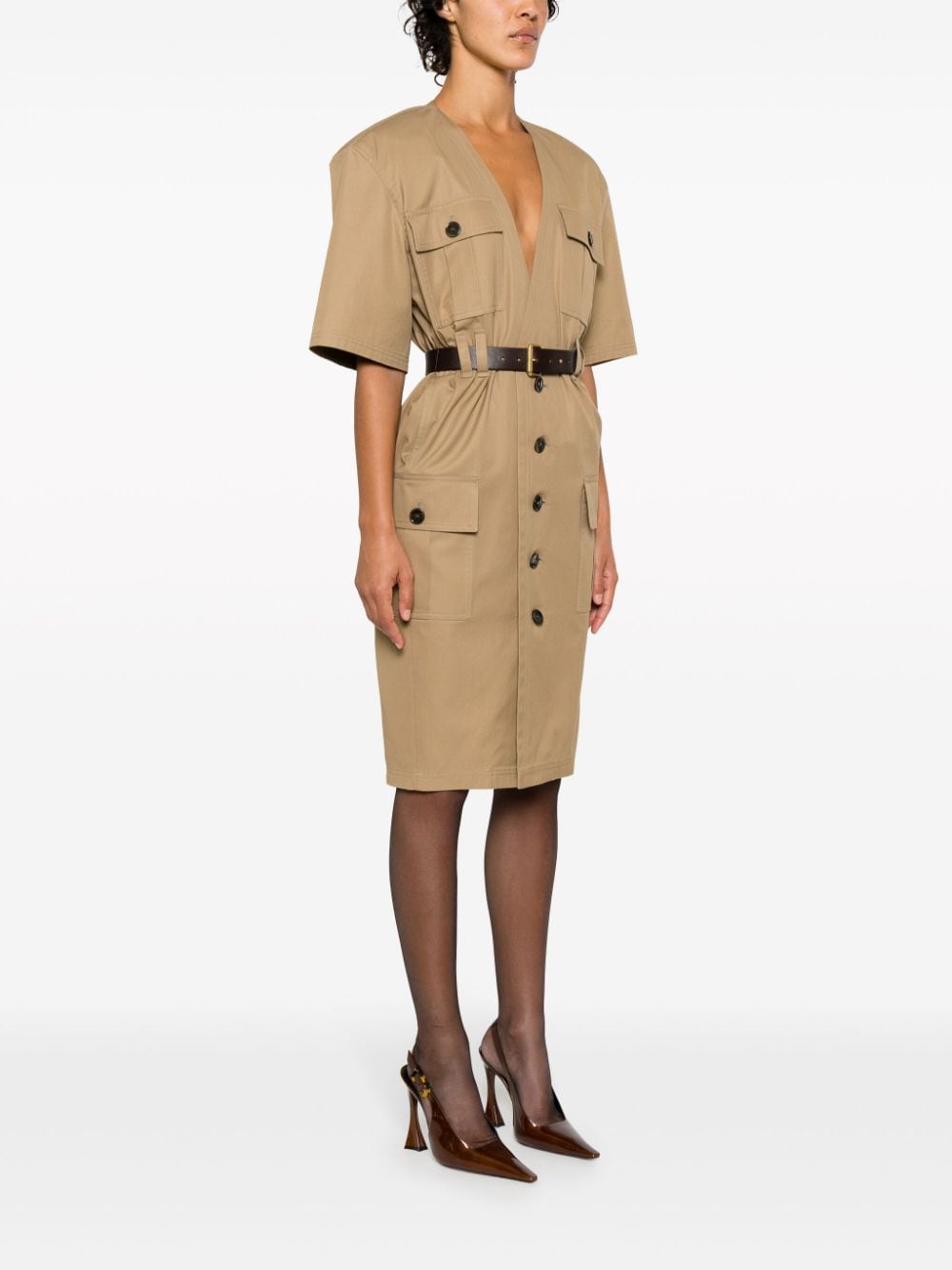 Saint Laurent - Saint Laurent Dresses Beige - Women’s Clothing