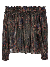 SAINT LAURENT - SAINT LAURENT - Smock stitch blouse - Women’s Tops