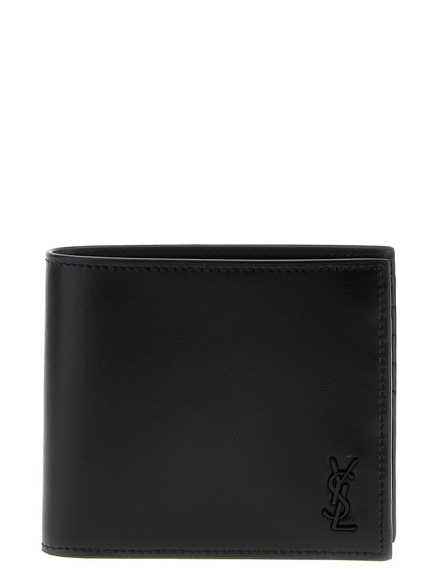 SAINT LAURENT - SAINT LAURENT - Logo leather wallet - Men’s Accessories