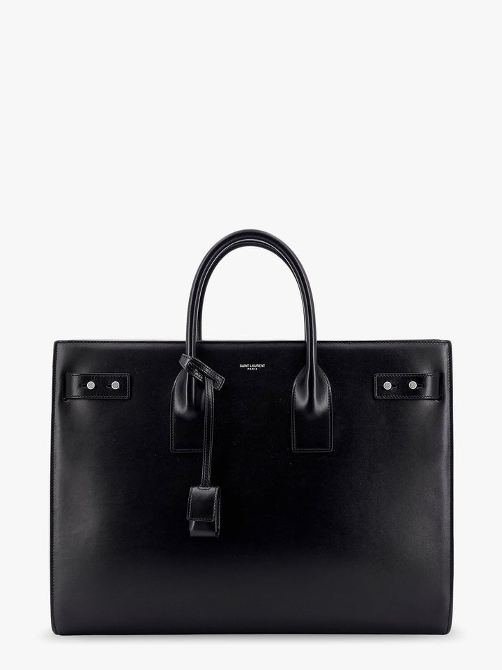Saint Laurent - Leather Handbag With Frontal Logo Print - Home->Man->Bags->Handbags