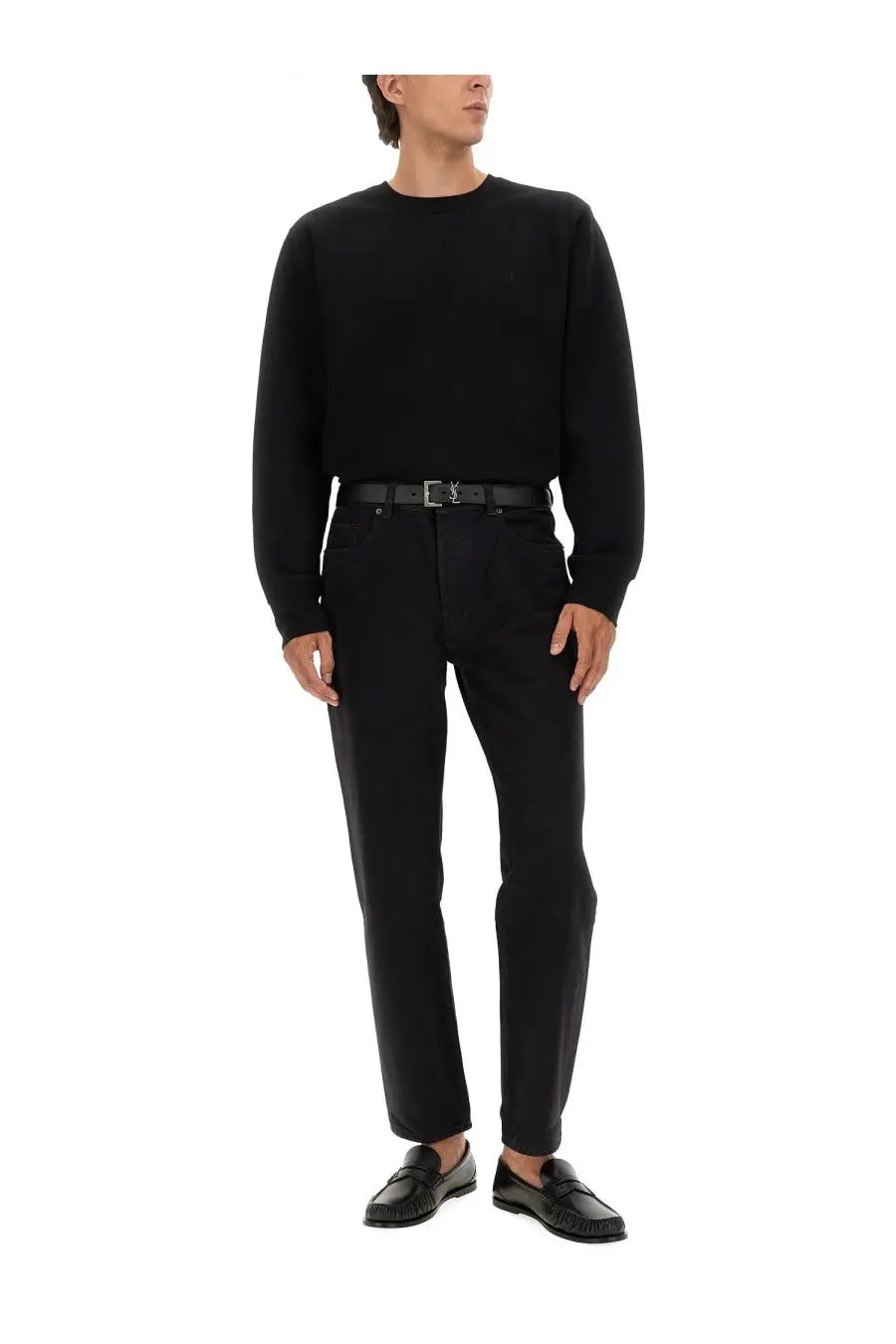 Saint Laurent Men's Cassandras Sweatshirt Black, view 2