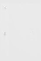Saint Laurent Men's Cassandre Stretch Cotton Shirt White, view 3