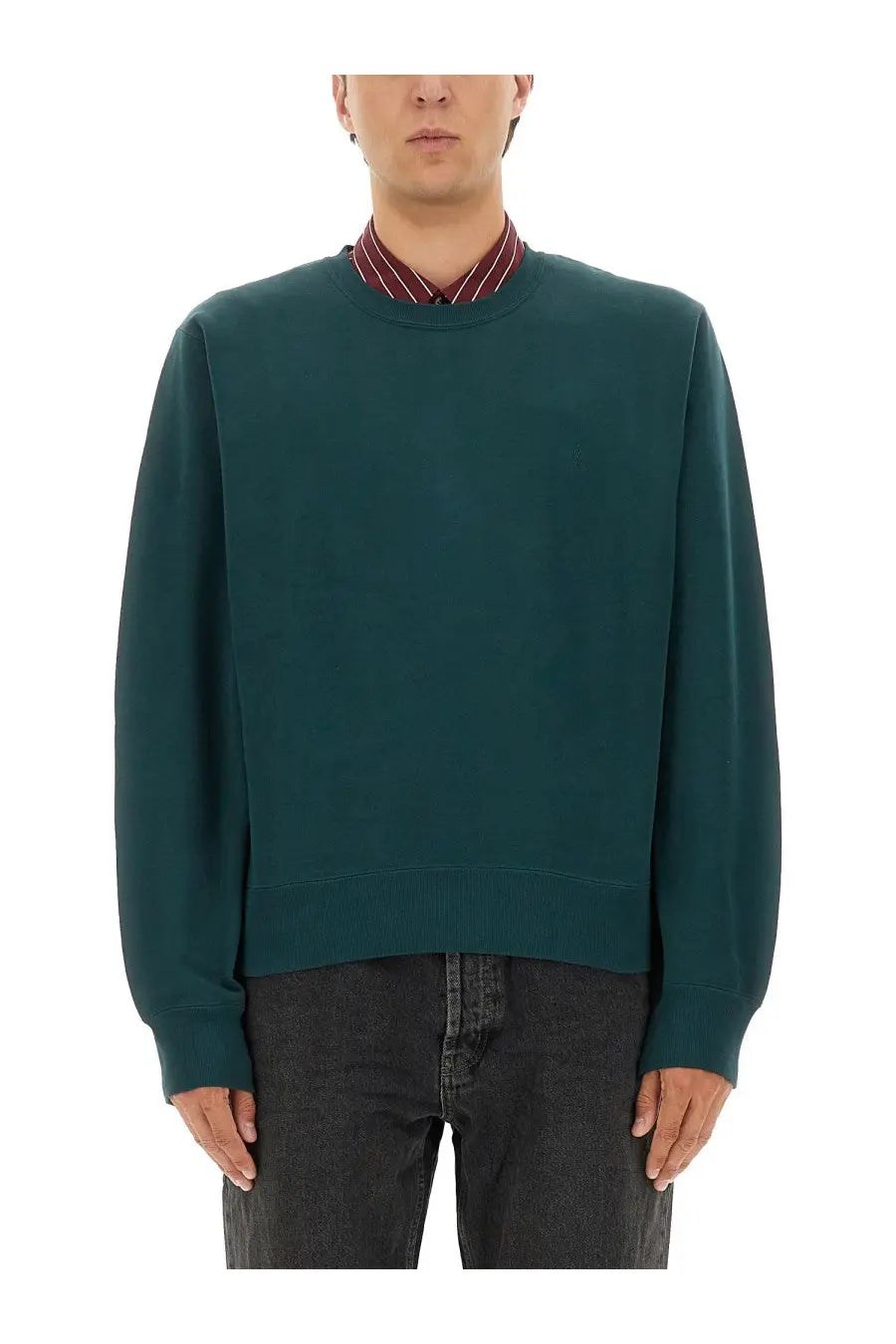 Saint Laurent Men's Cassandre Sweatshirt Green