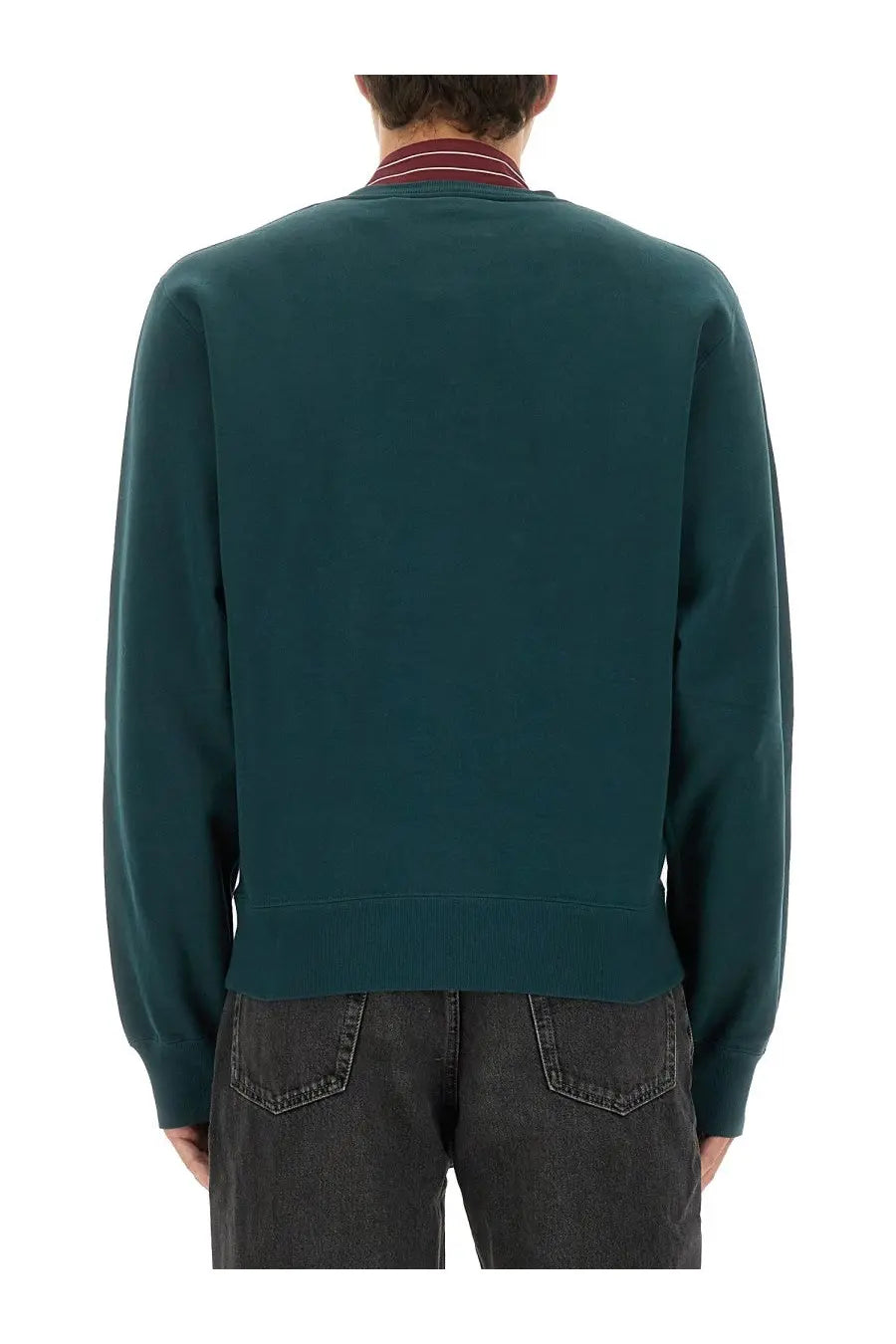 Saint Laurent Men's Cassandre Sweatshirt Green, view 3